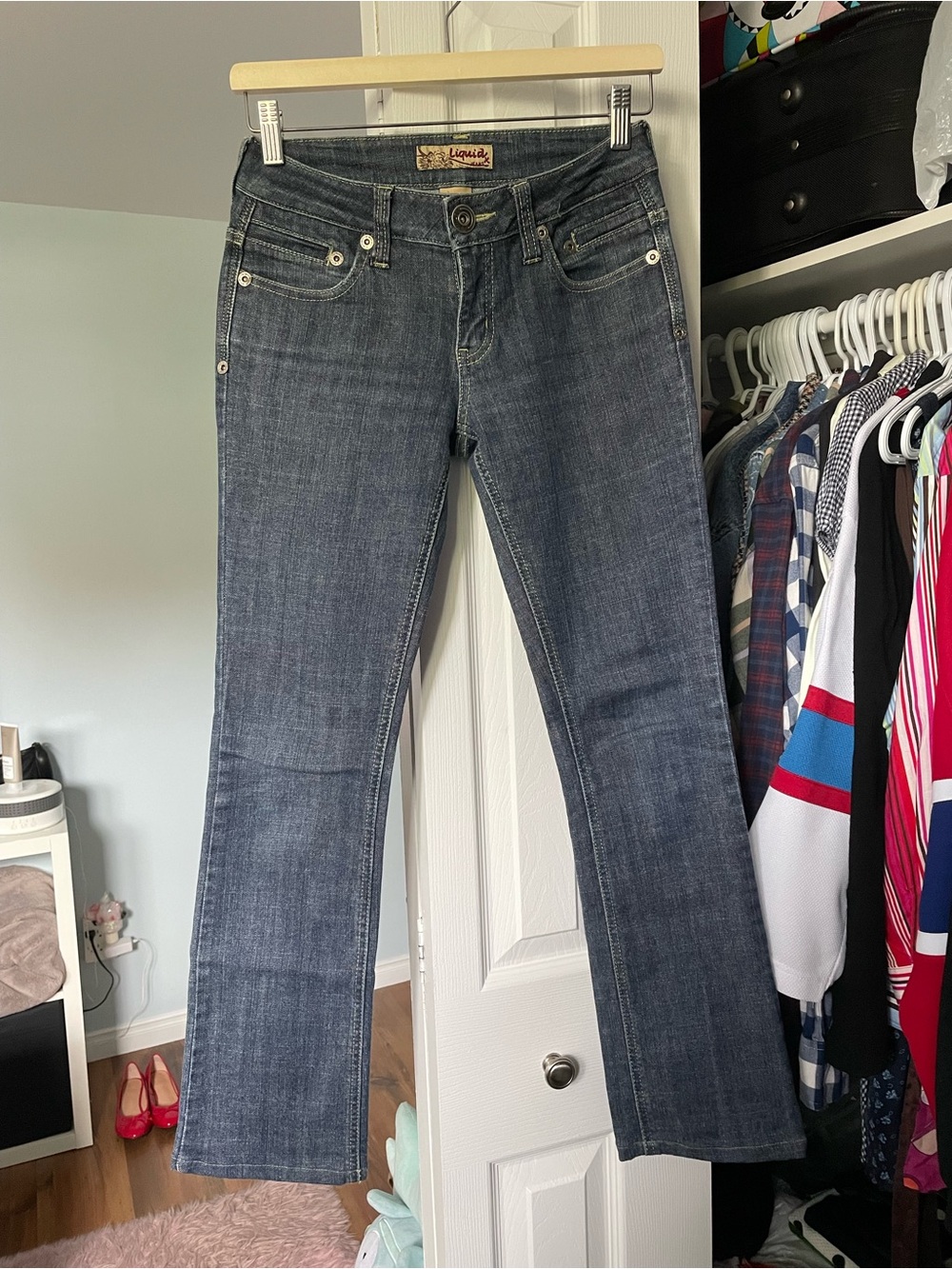 Y2K Liquid X Women's Low Waist Boot Cut Jeans